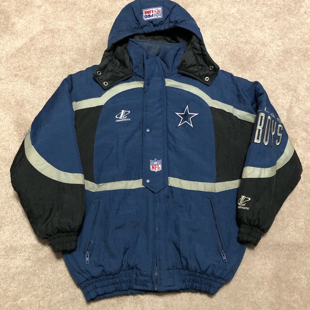 Vintage 90's Pro Line Dallas Cowboys Jacket Sz Youth L 14-16